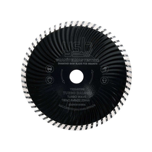 180 mm Turbo Dalgalı Granit Elmas Testere