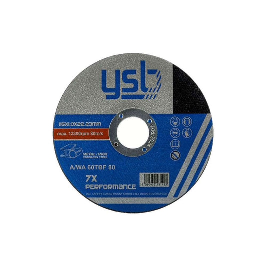 YSB Inox Metal Kesici Taş 115X1.0X22.23 | 7X Performance