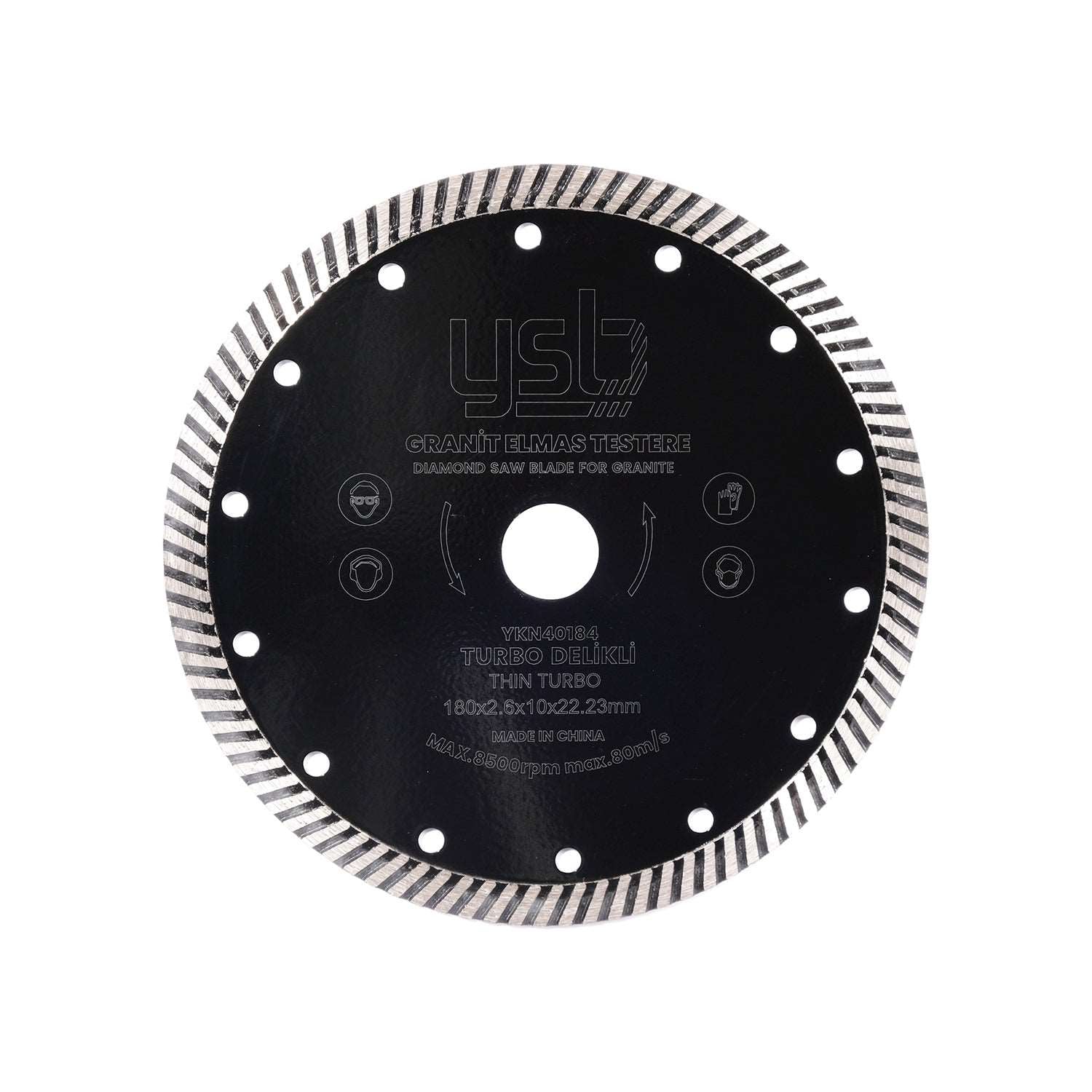 180 mm Turbo Delikli Granit Elmas Testere