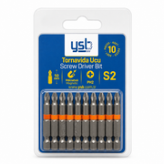 YSB Mıknatıslı Ph2 Yıldız Bits Uç 50 mm S2 Çelik Tornavida ve Vidalama Ucu 10'lu Paket