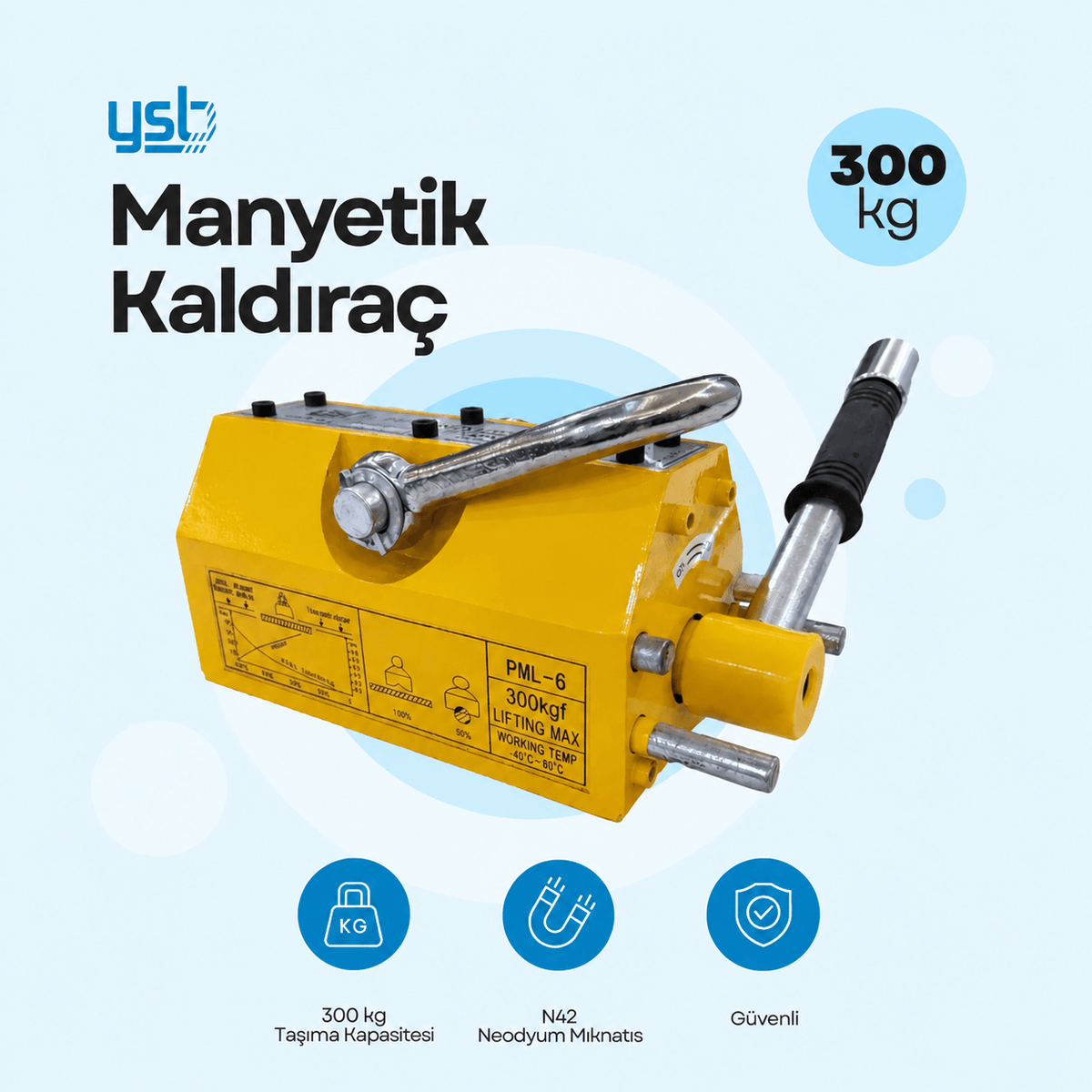 YSB Manyetik Kaldıraç 300 Kg