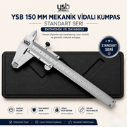 YSB 150 mm Standart Seri Mekanik Vidalı Kumpas - Ekonomik ve Dayanıklı