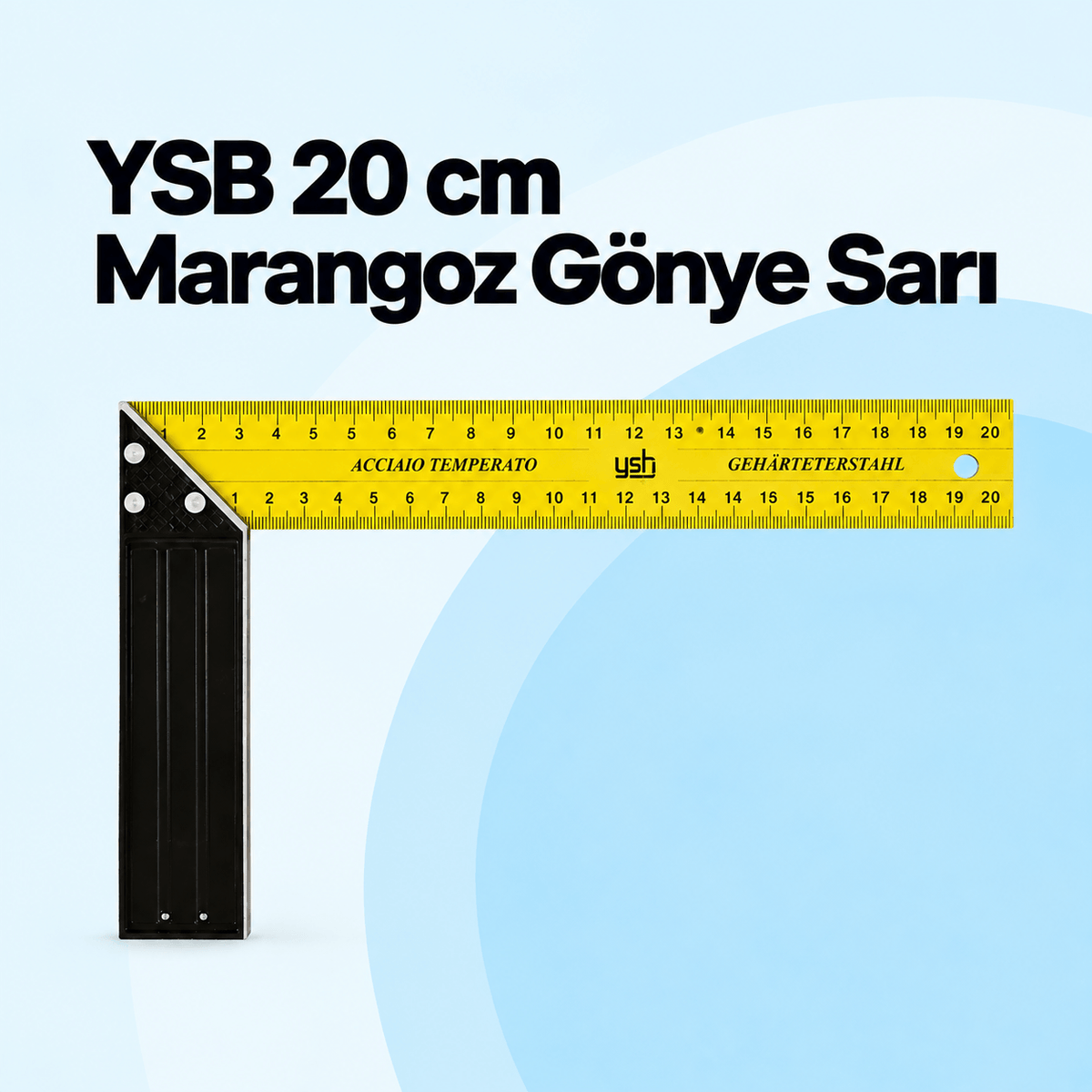 YSB 20 cm Marangoz Gönye Sarı