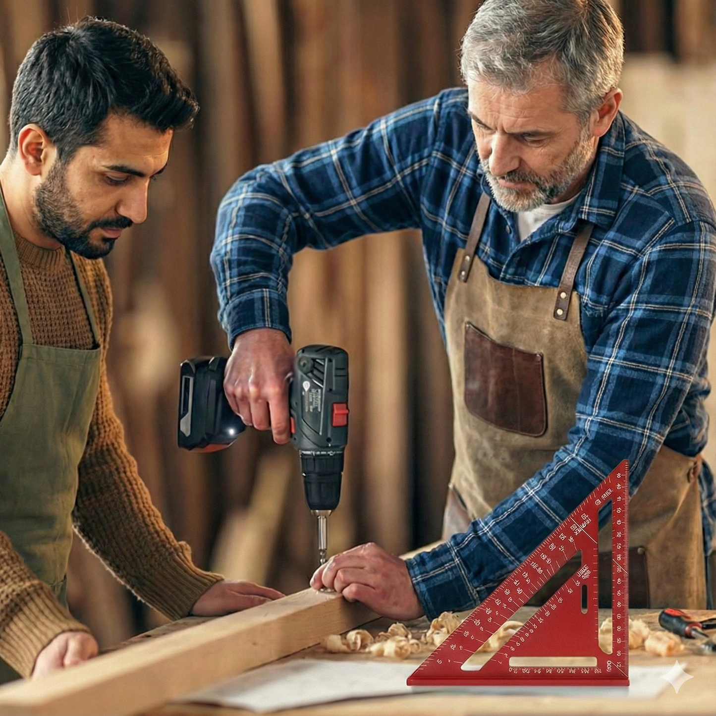 YSB 30 cm Alüminyum Üçgen Marangoz Gönye