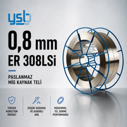 YSB 0,8 mm ER308LSİ Paslanmaz MIG Kaynak Teli (15 Kg)