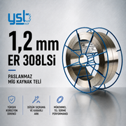 YSB 1,2 mm ER308LSİ Paslanmaz MIG Kaynak Teli (15 Kg)