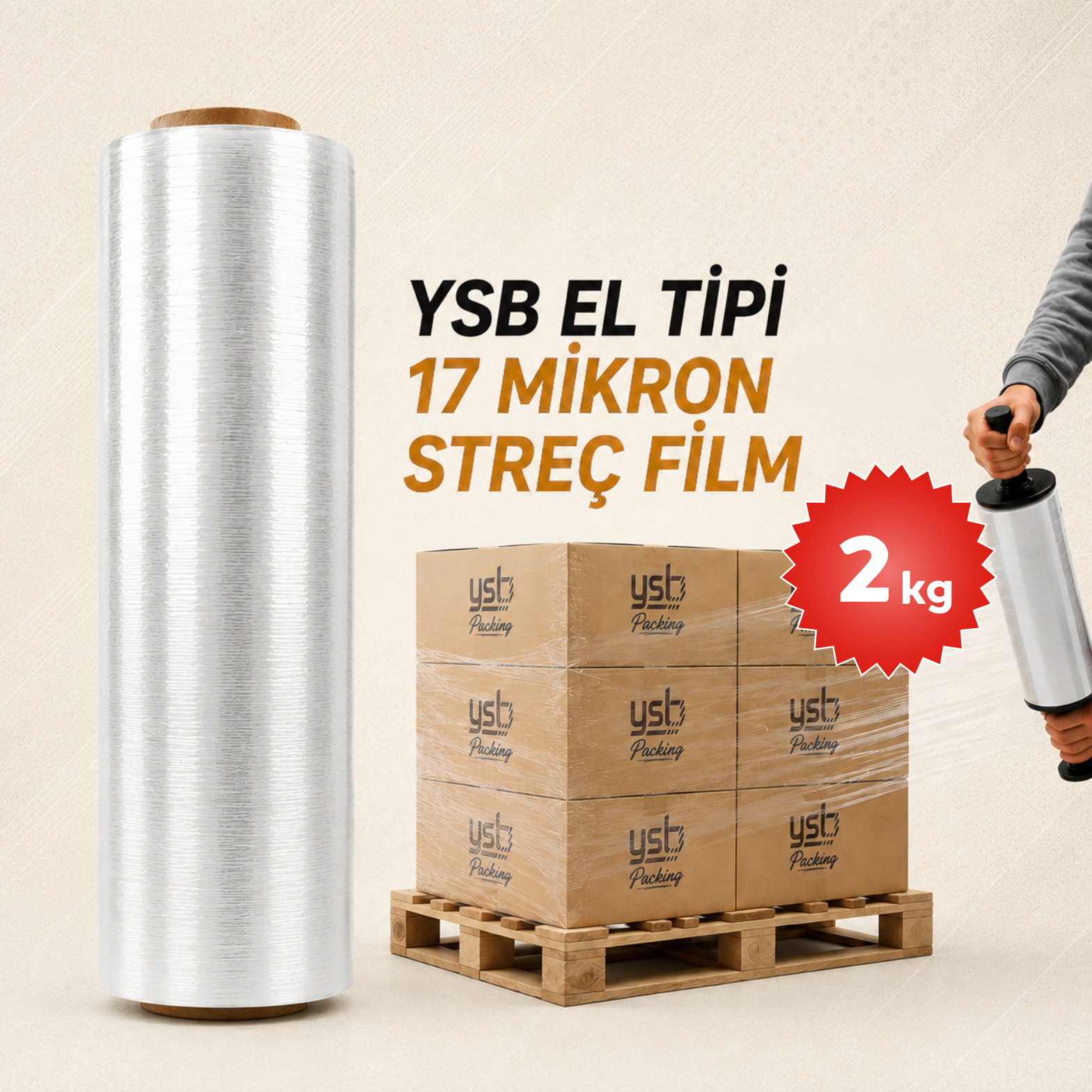 YSB El Tipi 17 Mikron 2 Kg Streç Film