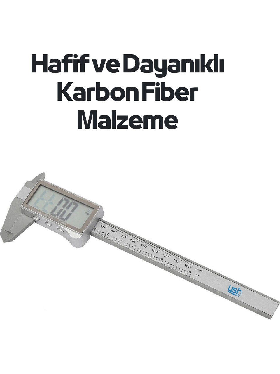 YSB 150 mm Karbon Fiber Dijital Kumpas - Ultra Geniş LCD Ekran