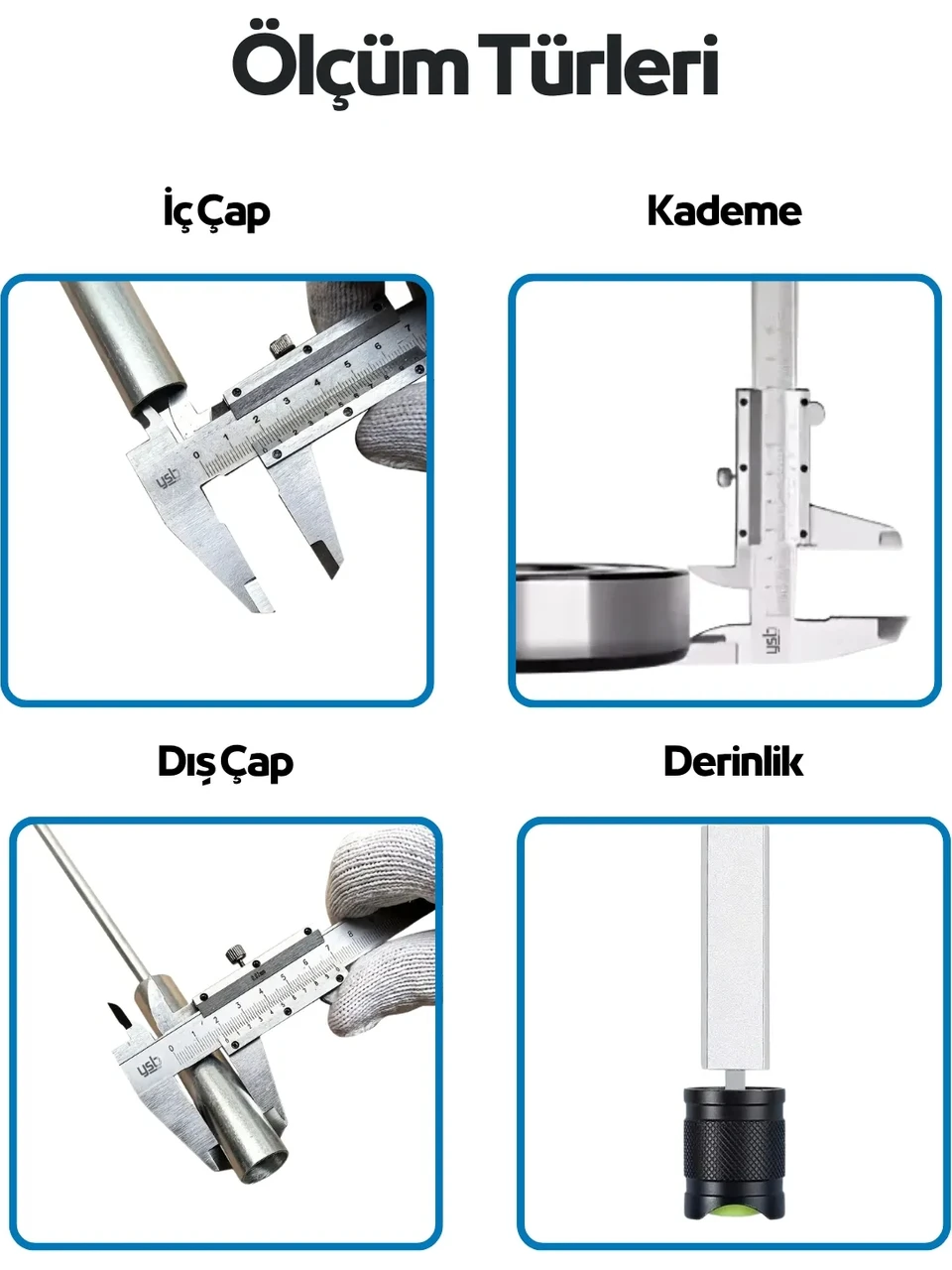 YSB 150 mm Mekanik Vidalı Kumpas - Eko Serisi - Ekonomik ve Dayanıklı
