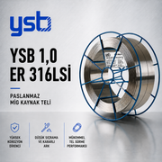 YSB 1 mm ER316LSİ Paslanmaz MIG Kaynak Teli (15 Kg)