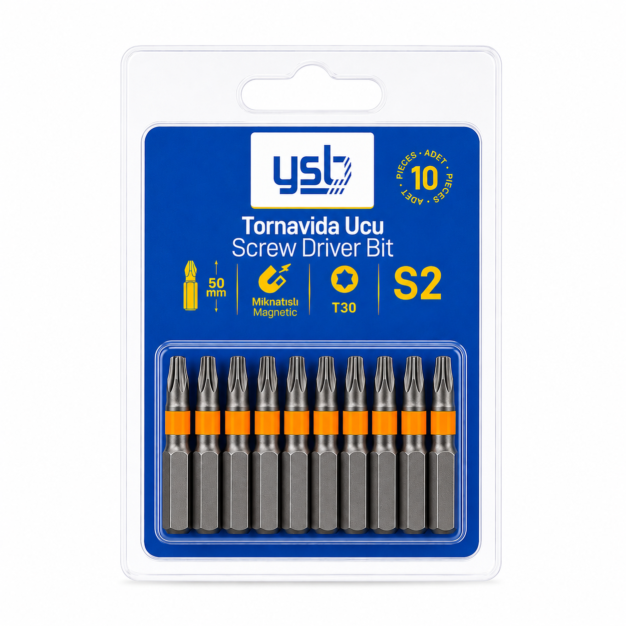 YSB 50 mm T30 Torx Bits Uç Matkap Ucu (10 Adet)