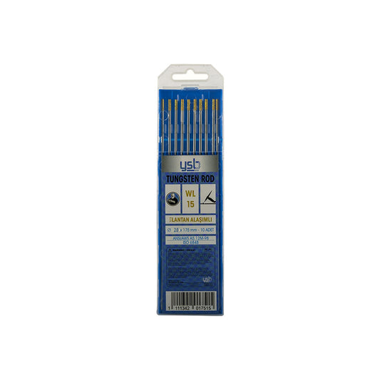Ysb 2,0 175 Wl 15 Sarı Tungsten Elektrodu %1,5 Lantan Alaşımlı