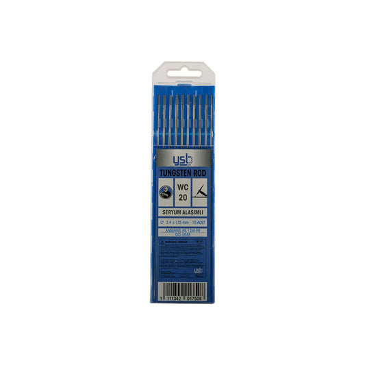 Ysb 2,4 175 Wc 20 Gri Tungsten Elektrodu Seryum Alaşımlı