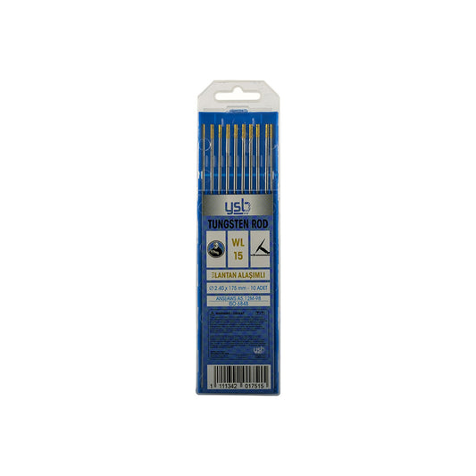 Ysb 2,4 175 Wl 15 Sarı Tungsten Elektrodu %1,5 Lantan Alaşımlı
