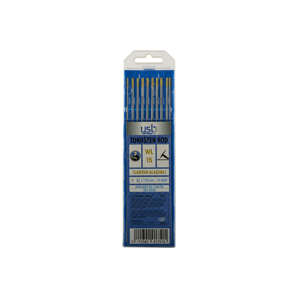 Ysb 3,2 175 Wl 15 Sarı Tungsten Elektrodu %1,5 Lantan Alaşımlı