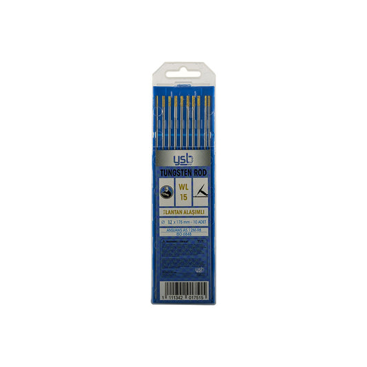 Ysb 3,2 175 Wl 15 Sarı Tungsten Elektrodu %1,5 Lantan Alaşımlı