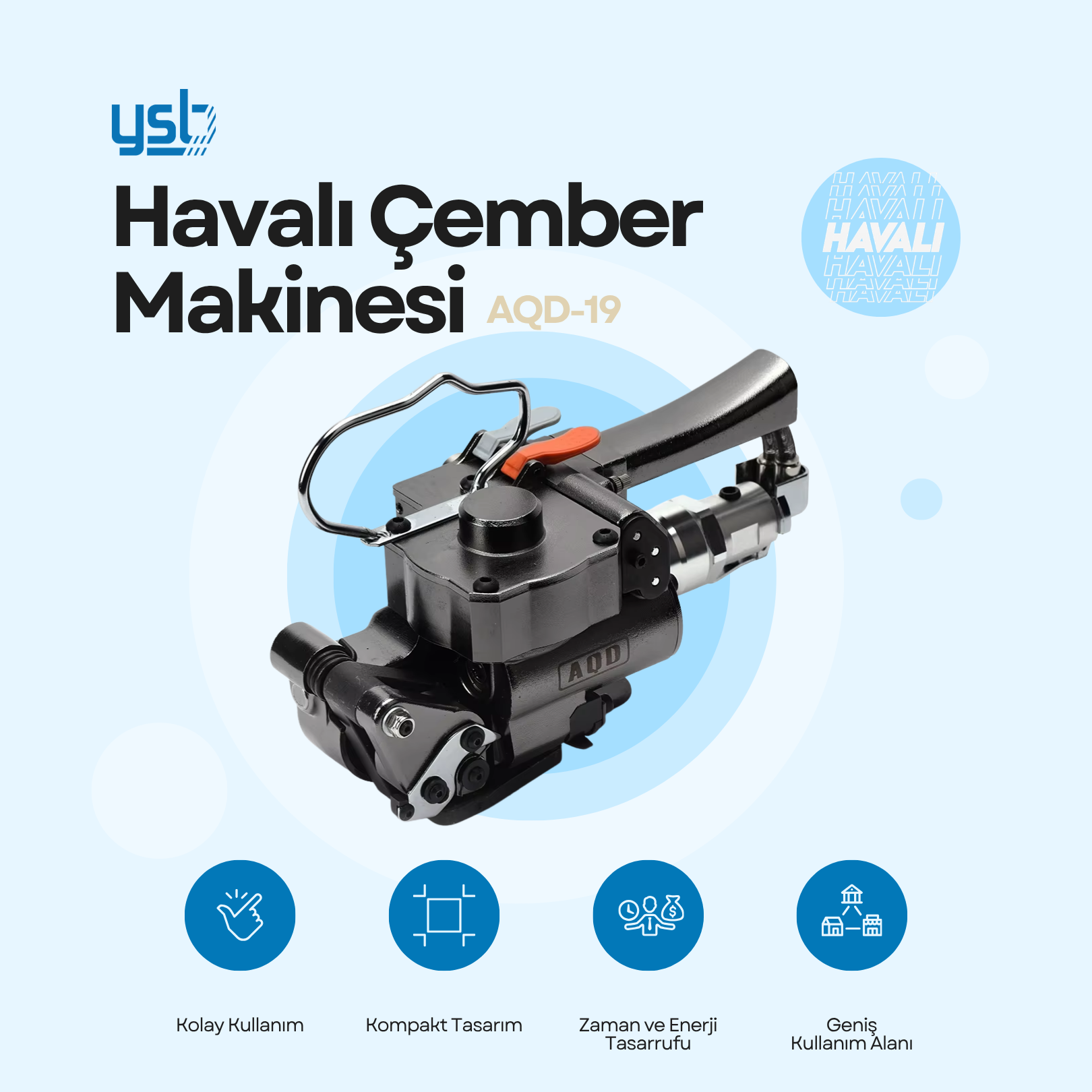 YSB AQD-19 Havalı Çember Makinesi