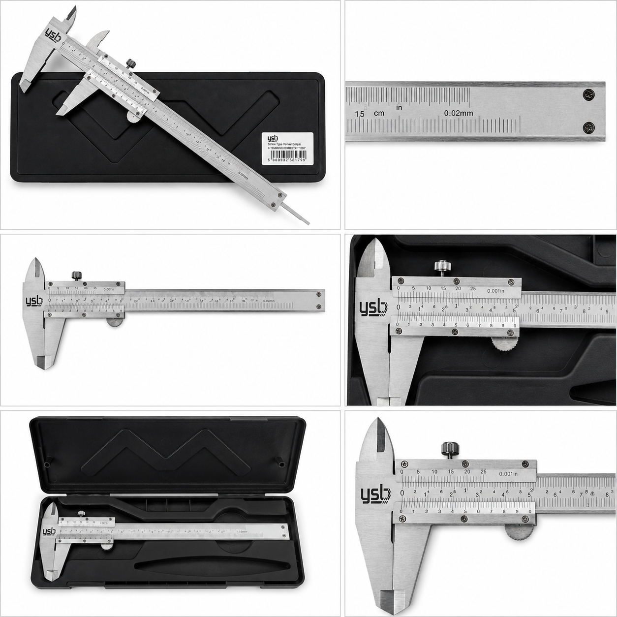 YSB 150 mm Standart Seri Mekanik Vidalı Kumpas - Ekonomik ve Dayanıklı